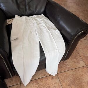 Elegant Cream Wide Leg Pants